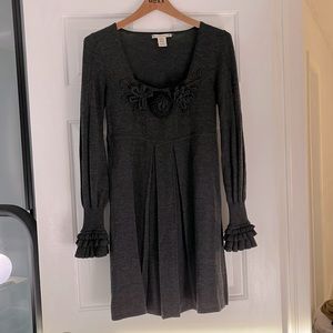 Merino Wool dress with flower design